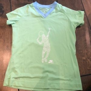 Nike Girls Green Tennis Shirt